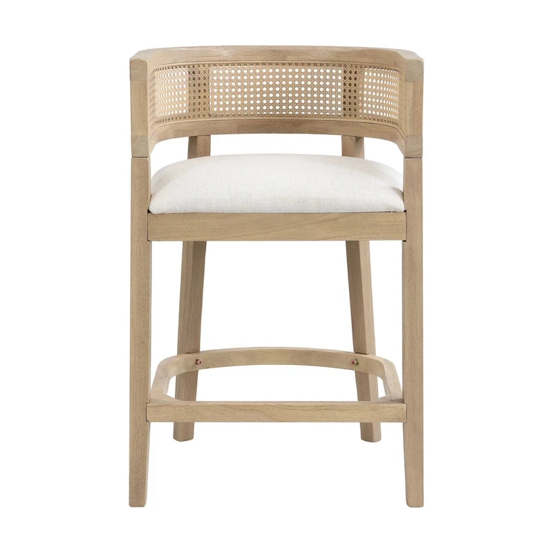 Wood Counter Stool with Arms Set of 2