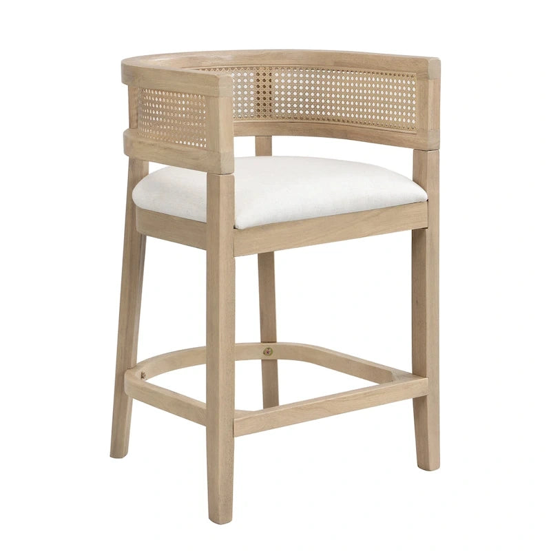 Wood Counter Stool with Arms Set of 2