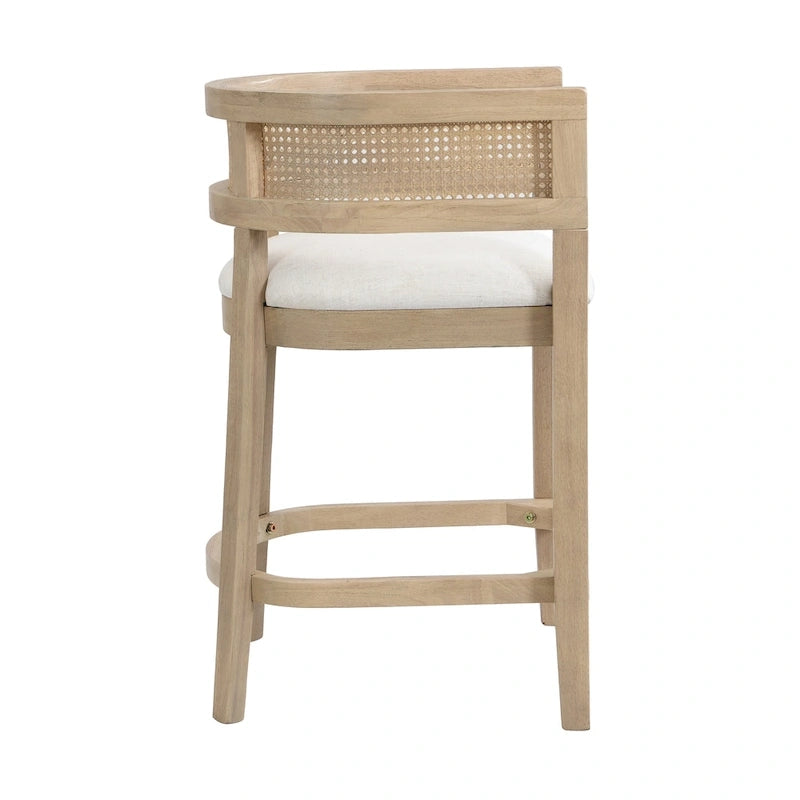 Wood Counter Stool with Arms Set of 2