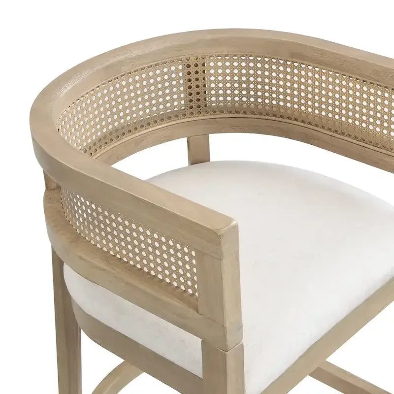 Wood Counter Stool with Arms Set of 2