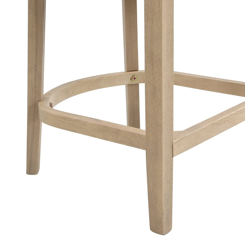 Wood Counter Stool with Arms Set of 2
