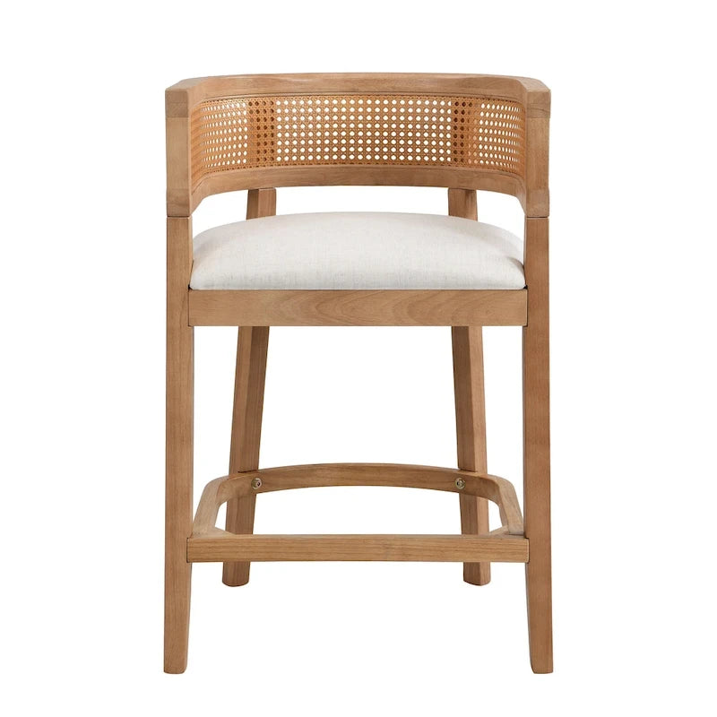 Wood Counter Stool with Arms Set of 2