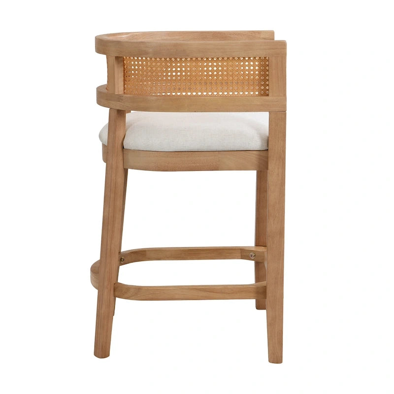 Wood Counter Stool with Arms Set of 2