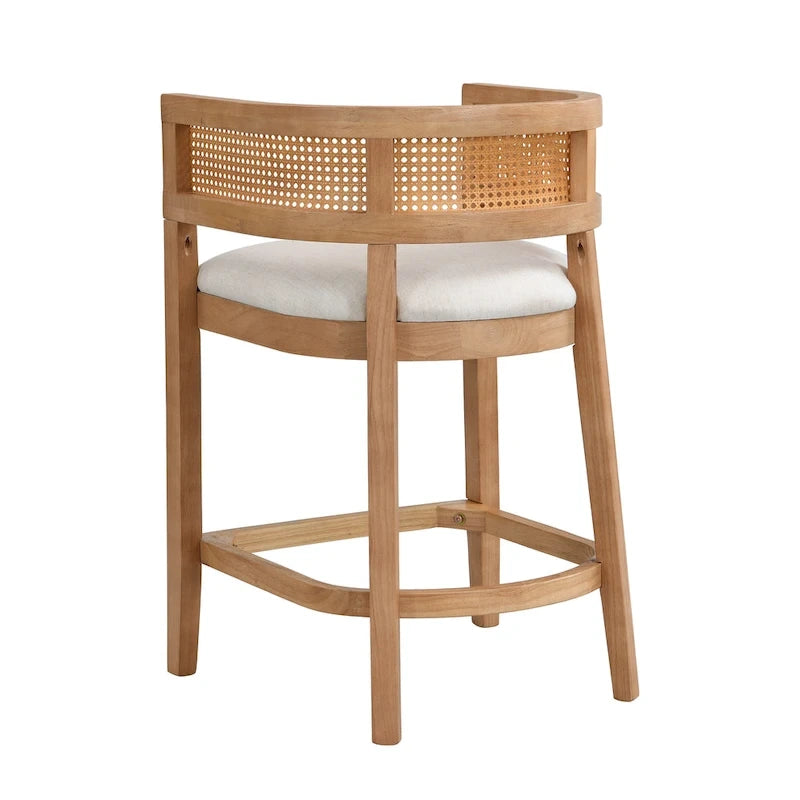 Wood Counter Stool with Arms Set of 2