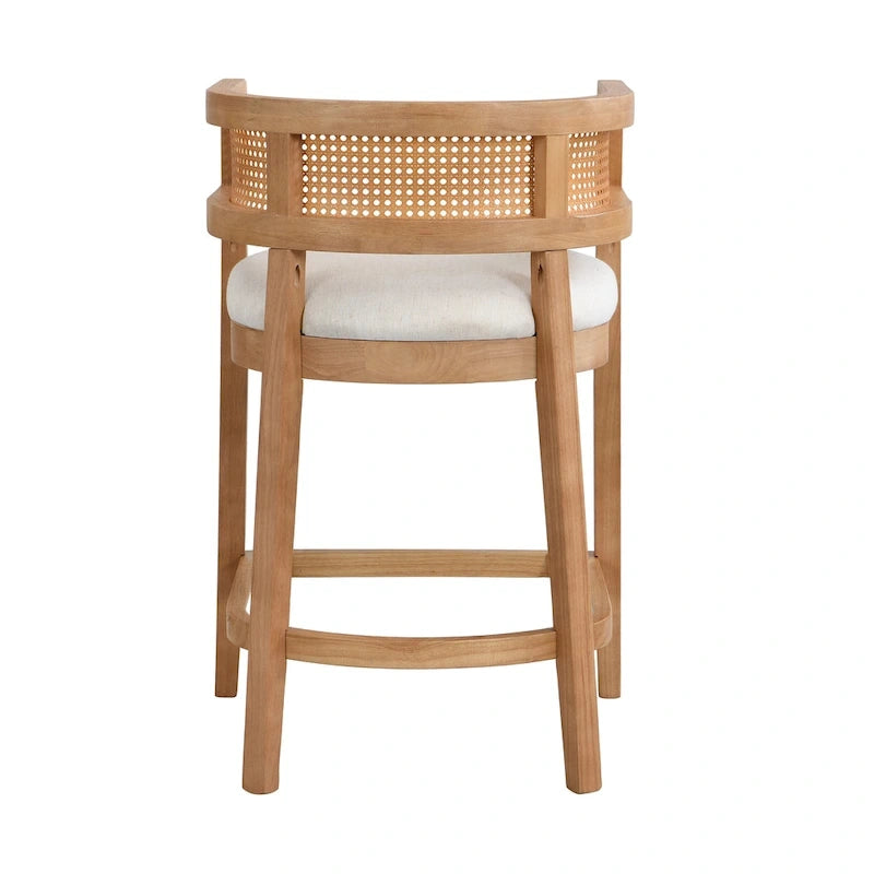 Wood Counter Stool with Arms Set of 2