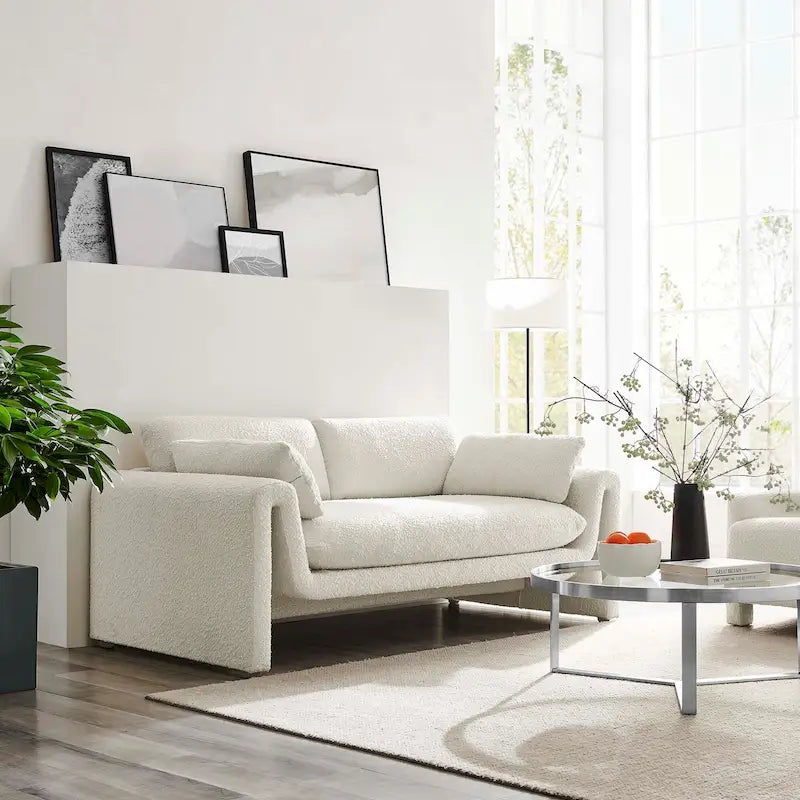 Boucle Fabric Sofa
