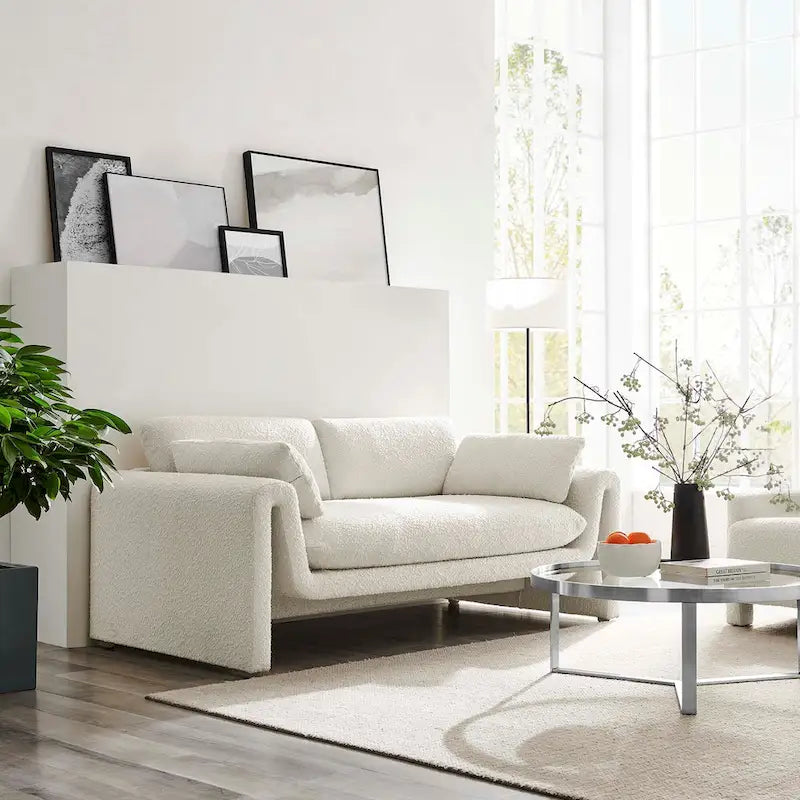 Boucle Fabric Sofa