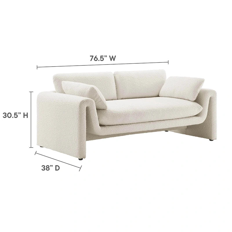 Boucle Fabric Sofa