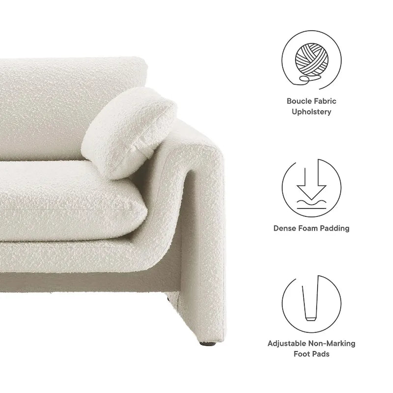 Boucle Fabric Sofa