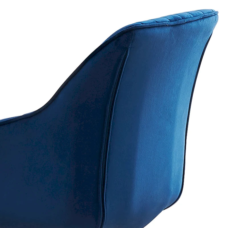 Set of 2 Velvet Swivel Dining Chair with Golden Legs