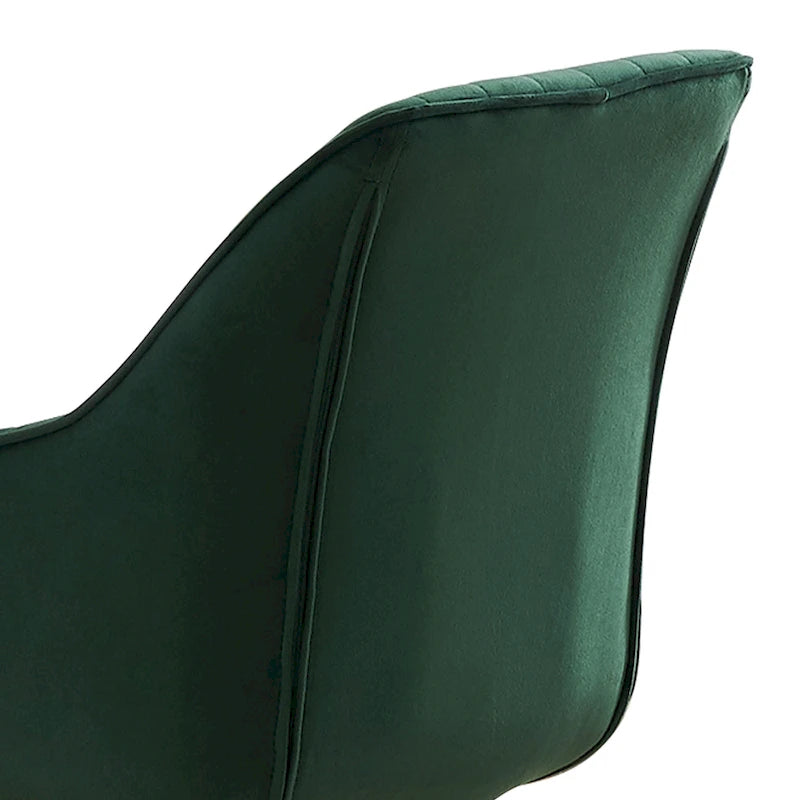 Set of 2 Velvet Swivel Dining Chair with Golden Legs
