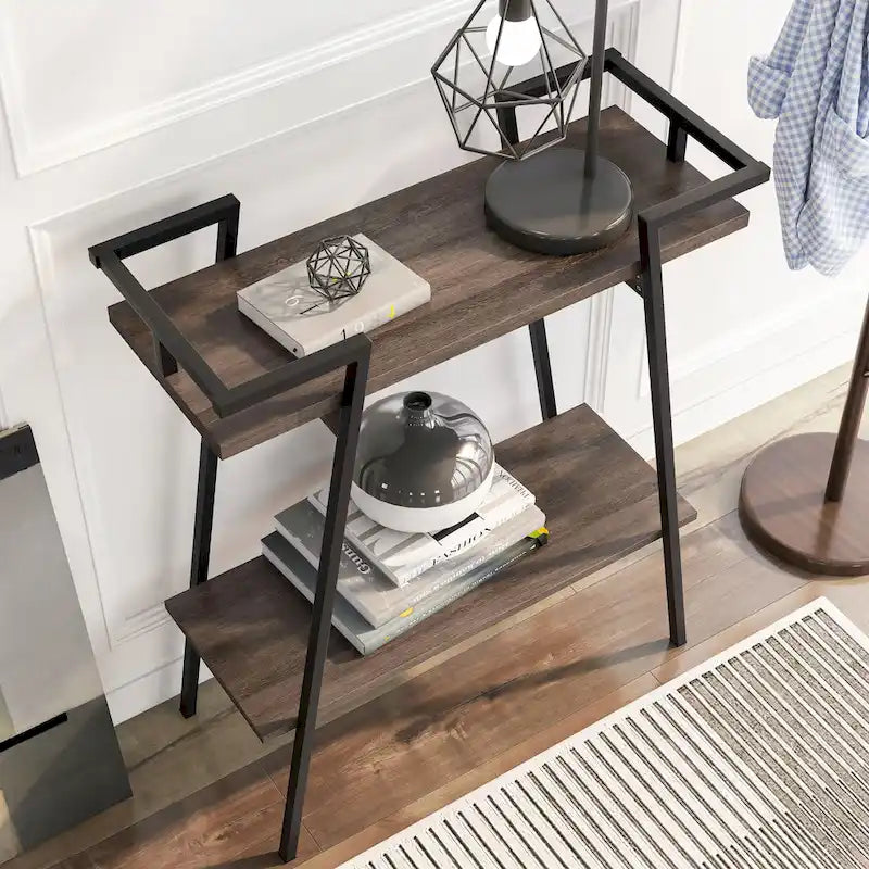 31-inch Metal Two-tier Console Table