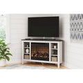 48 Corner TV Stand with Electric Fireplace - 48W x 15.75D x 28.5H
