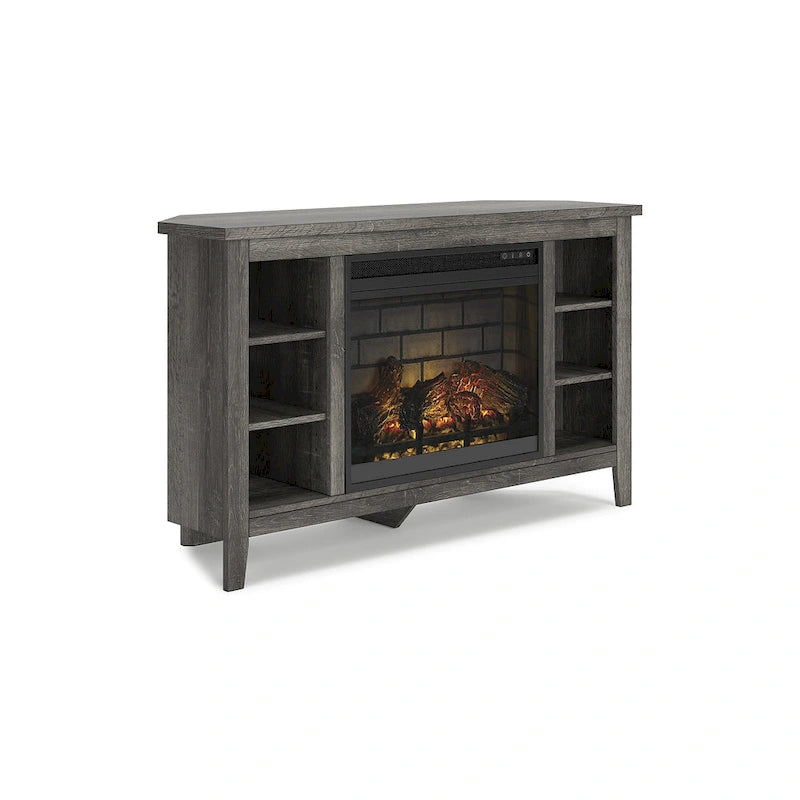 48 Corner TV Stand with Electric Fireplace - 48W x 15.75D x 28.5H
