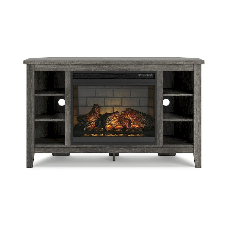 48 Corner TV Stand with Electric Fireplace - 48W x 15.75D x 28.5H