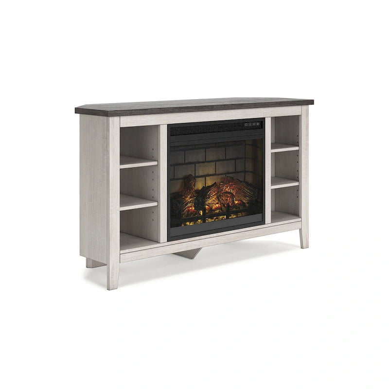 48 Corner TV Stand with Electric Fireplace - 48W x 15.75D x 28.5H