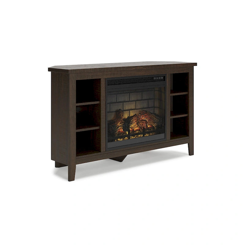48 Corner TV Stand with Electric Fireplace - 48W x 15.75D x 28.5H