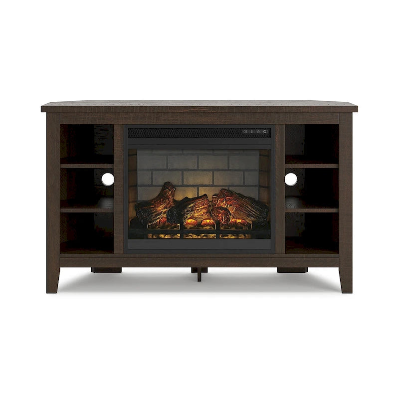48 Corner TV Stand with Electric Fireplace - 48W x 15.75D x 28.5H