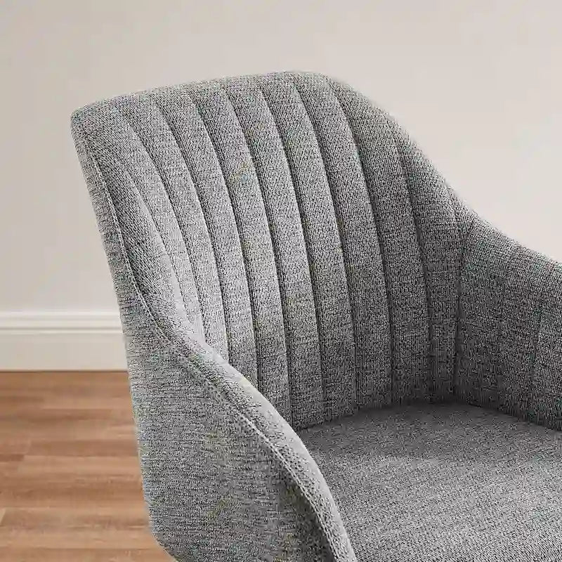 Set of 2 Mid-century Swivel Dining Chairs with Wood Legs