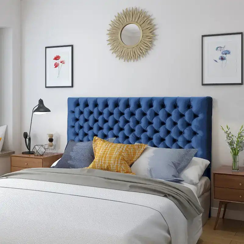 Adjustable Velvet Headboard by