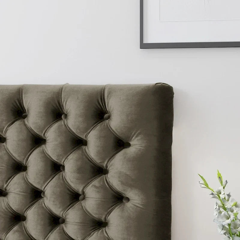 Adjustable Velvet Headboard by