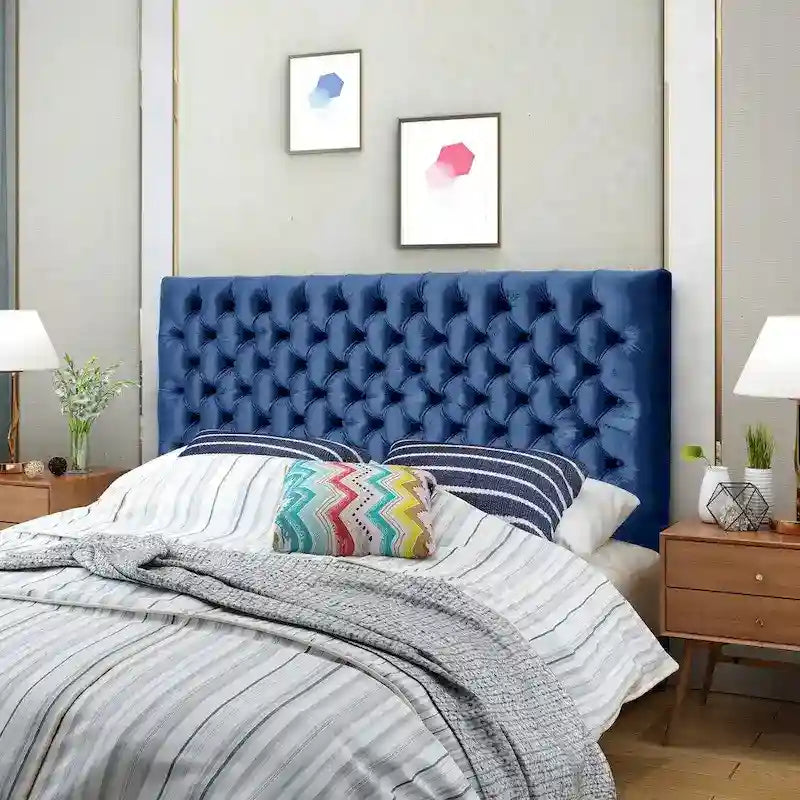 Adjustable Velvet Headboard by