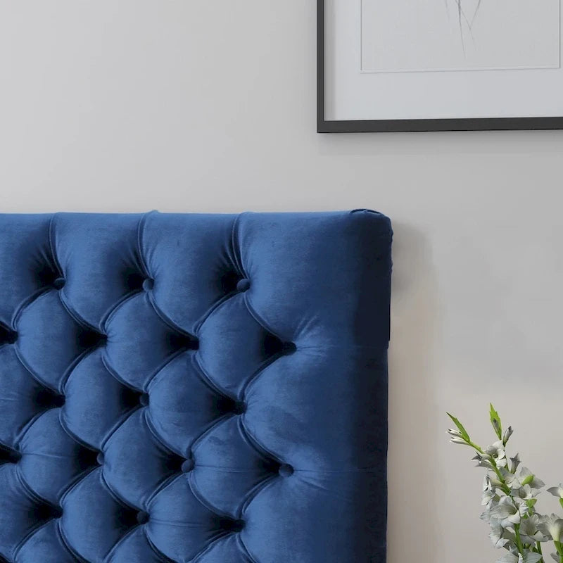 Adjustable Velvet Headboard by