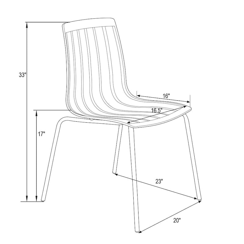 Acrylic Plastic Dining Chair Chrome Metal Legs Modern Transparent Accent Side Chair for Dining Room & Kitchen