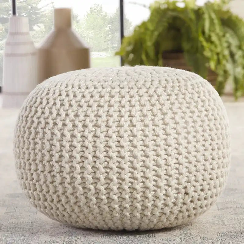 Indoor and Outdoor Round Pouf - 20X20X14