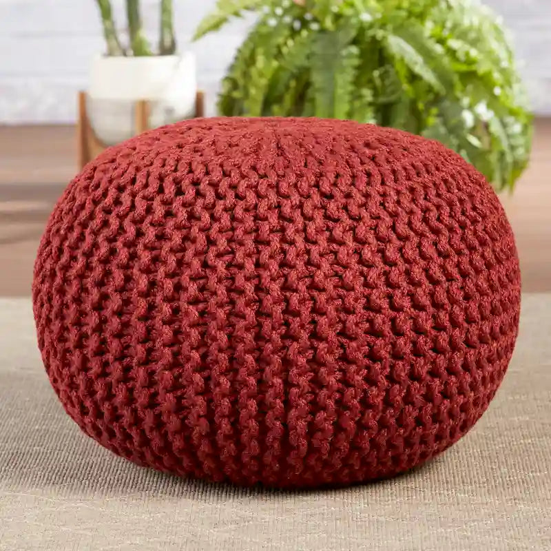 Indoor and Outdoor Round Pouf - 20X20X14