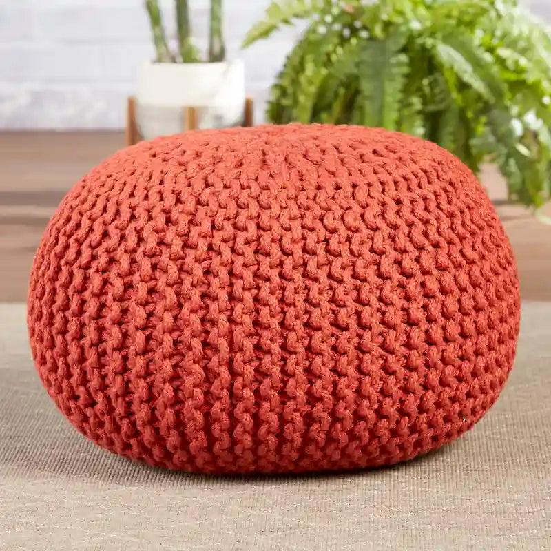 Indoor and Outdoor Round Pouf - 20X20X14