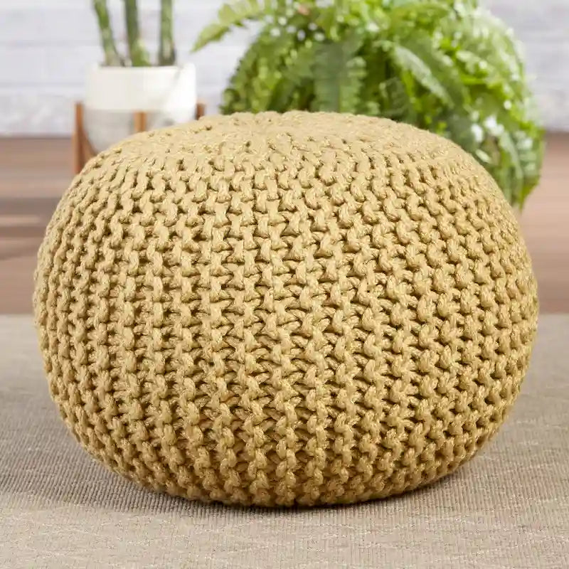 Indoor and Outdoor Round Pouf - 20X20X14