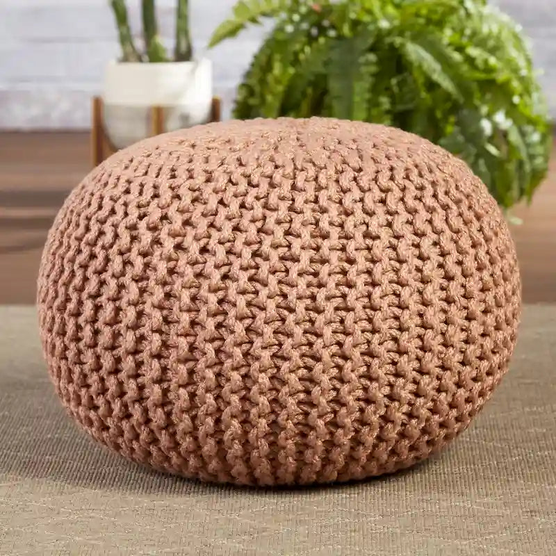Indoor and Outdoor Round Pouf - 20X20X14