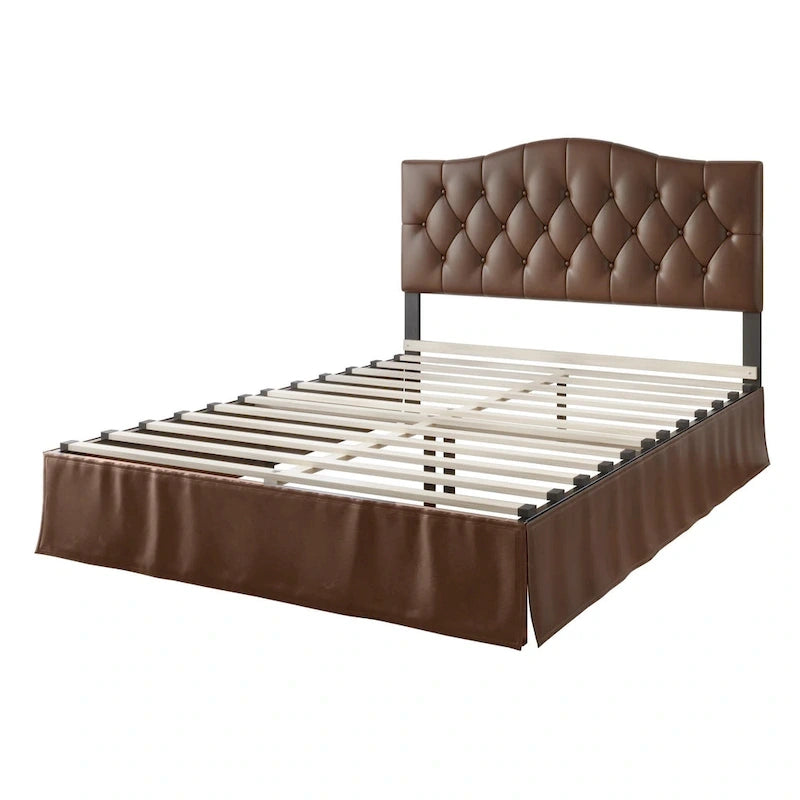 Tufted Upholstered Platform Bed