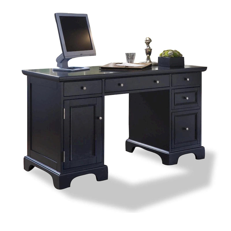 Black Pedestal Desk