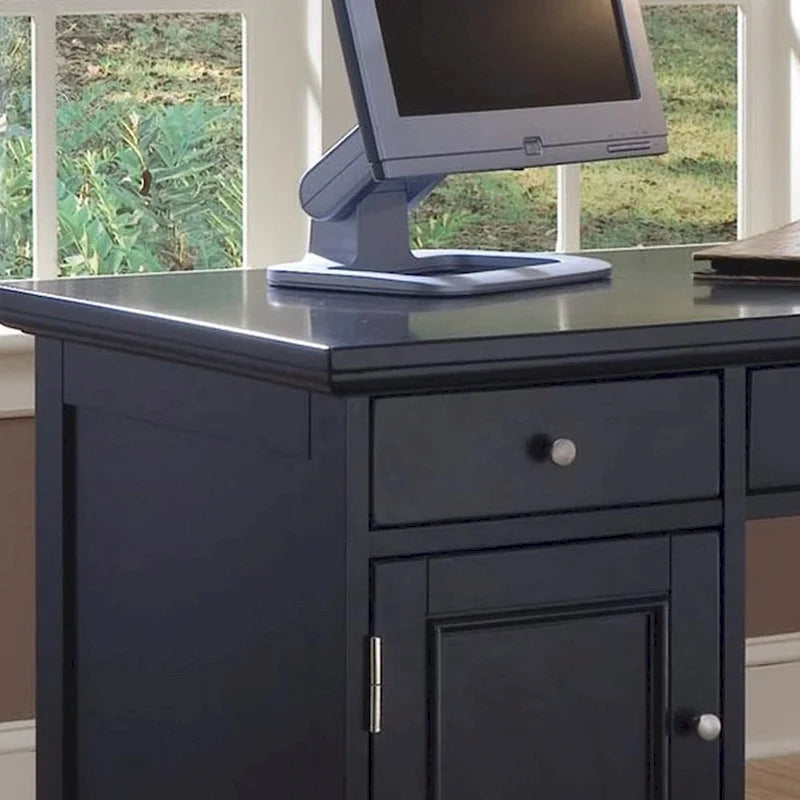 Black Pedestal Desk