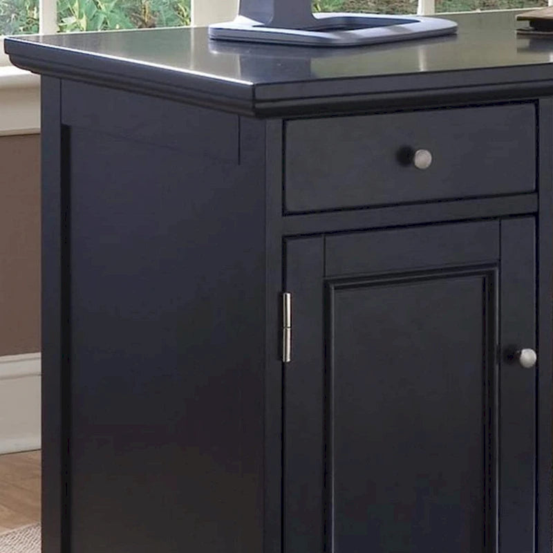Black Pedestal Desk