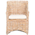 Wicker Washed Brown Wingback Arm Chair (Fully Assembled) - 26 W x 23 D x 34 H - 26Wx23Dx34H