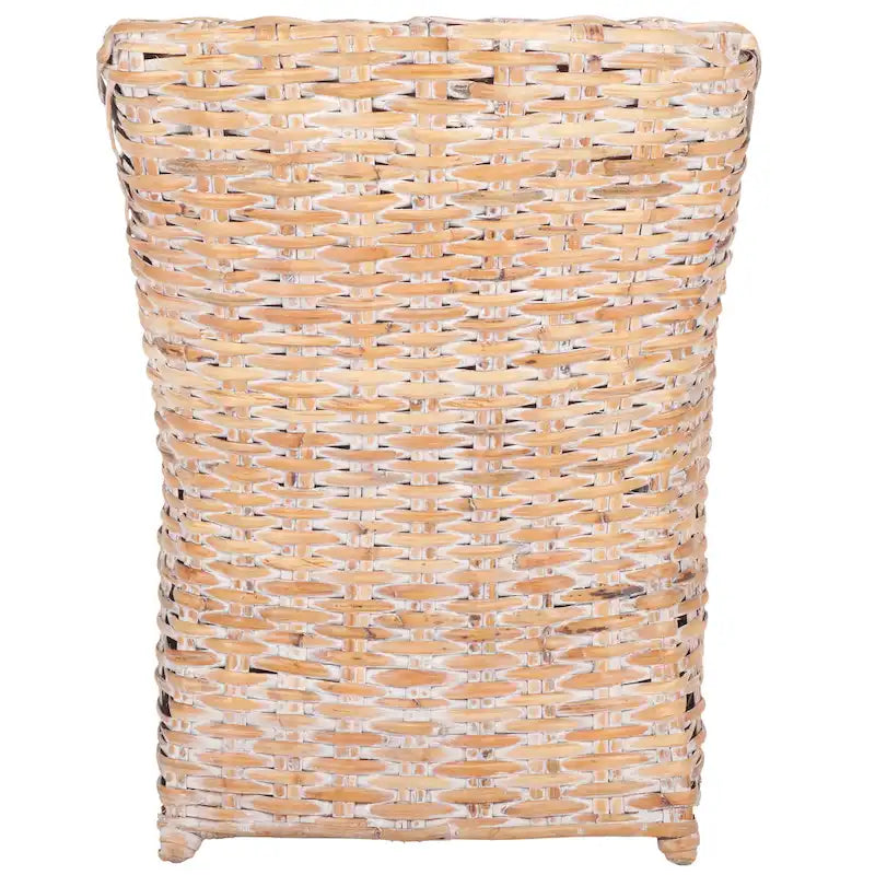 Wicker Washed Brown Wingback Arm Chair (Fully Assembled) - 26 W x 23 D x 34 H - 26Wx23Dx34H