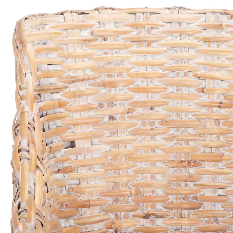 Wicker Washed Brown Wingback Arm Chair (Fully Assembled) - 26 W x 23 D x 34 H - 26Wx23Dx34H