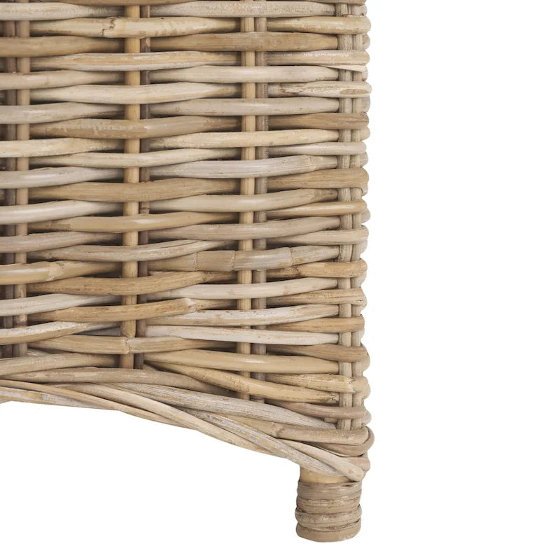Wicker Washed Brown Wingback Arm Chair (Fully Assembled) - 26 W x 23 D x 34 H - 26Wx23Dx34H