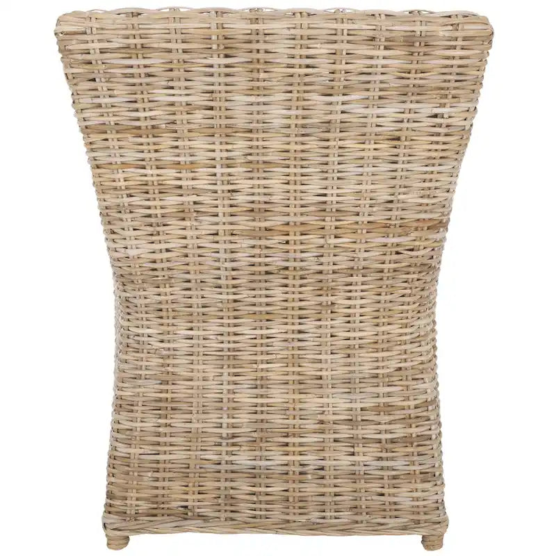 Wicker Washed Brown Wingback Arm Chair (Fully Assembled) - 26 W x 23 D x 34 H - 26Wx23Dx34H