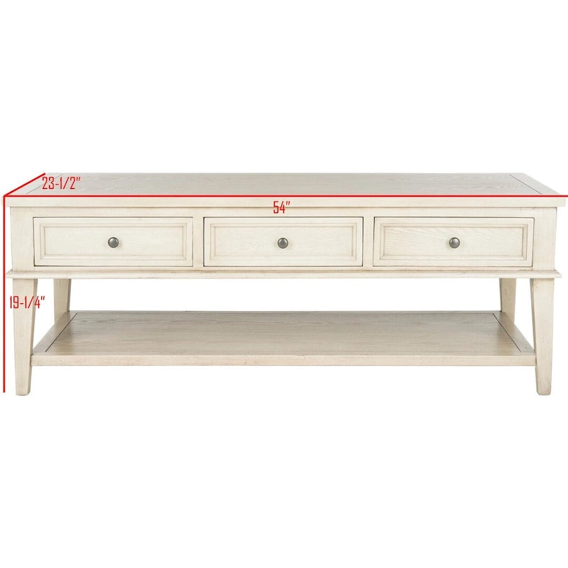 Sepia Traditional Rectangle Coffee Table - 54 x 23.6 x 19.3 - 54Wx24Dx19H