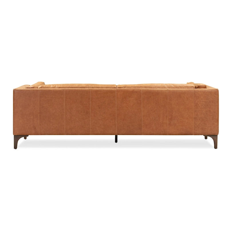 93 Sofa in Cognac Tan - Full Grain Genuine Italian Leather
