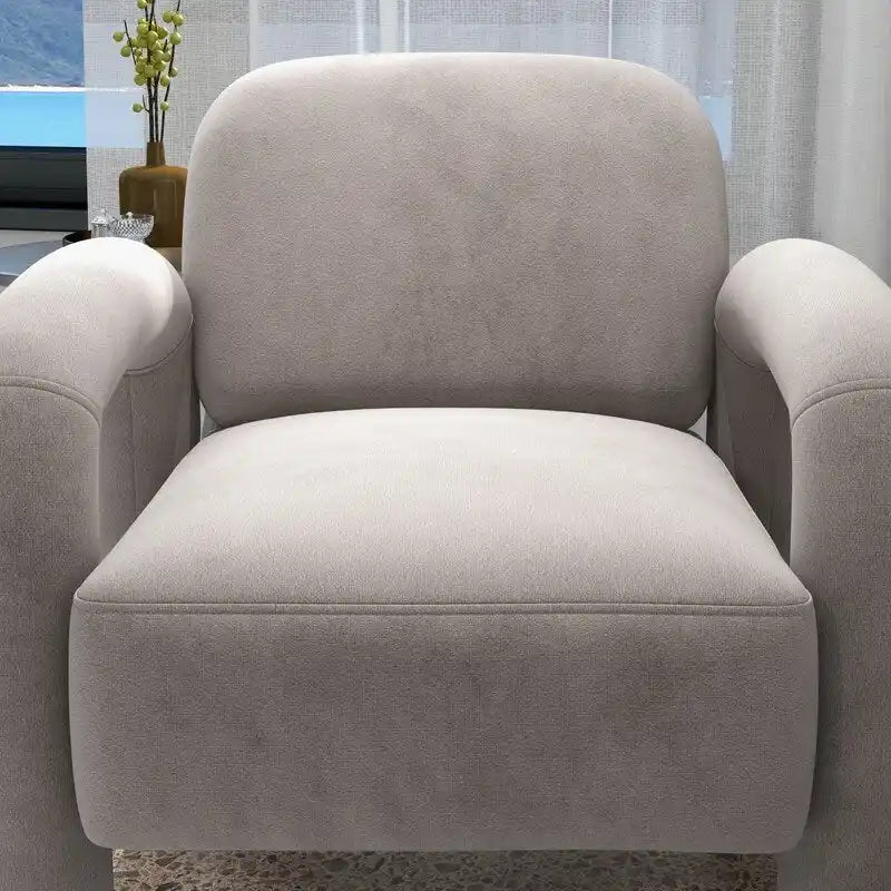 Mid-Century Modern Velvet Upholstered Accent Chair for Living Room