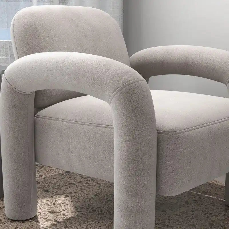 Mid-Century Modern Velvet Upholstered Accent Chair for Living Room
