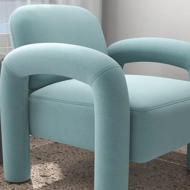 Mid-Century Modern Velvet Upholstered Accent Chair for Living Room