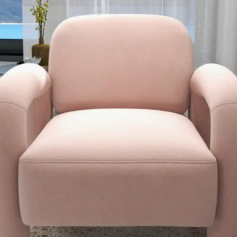 Mid-Century Modern Velvet Upholstered Accent Chair for Living Room