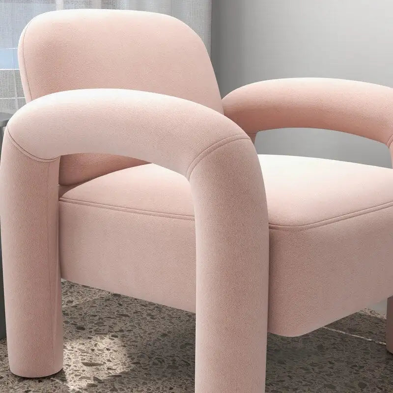 Mid-Century Modern Velvet Upholstered Accent Chair for Living Room