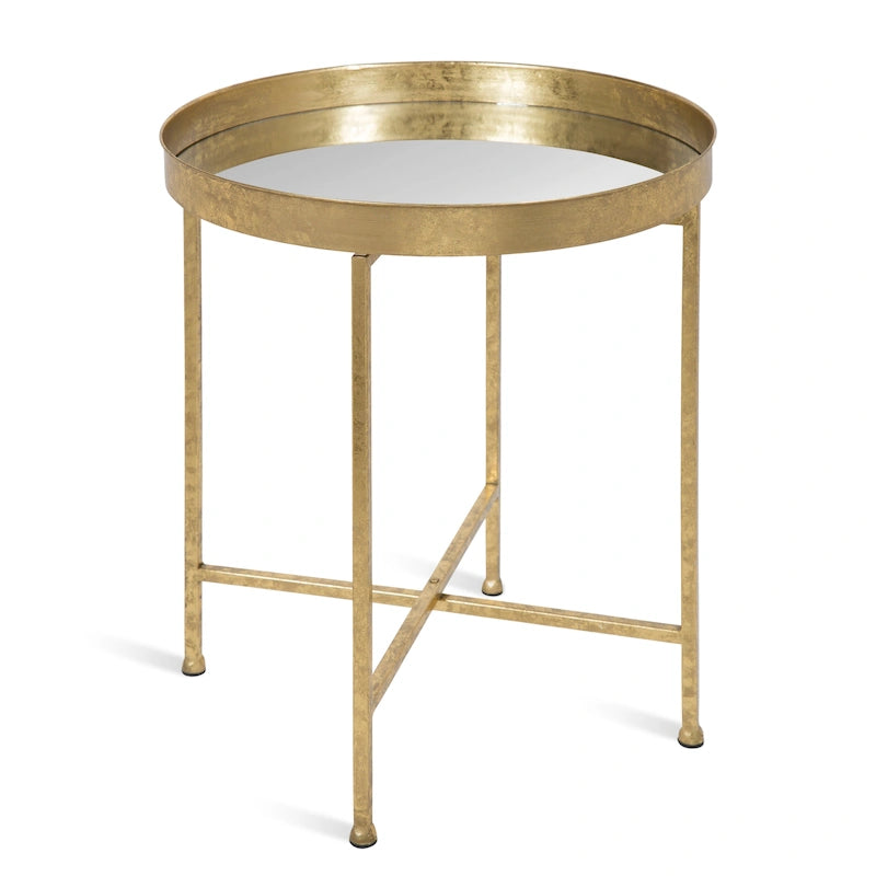 Round Metal Side Table - 18.25x18.25x22